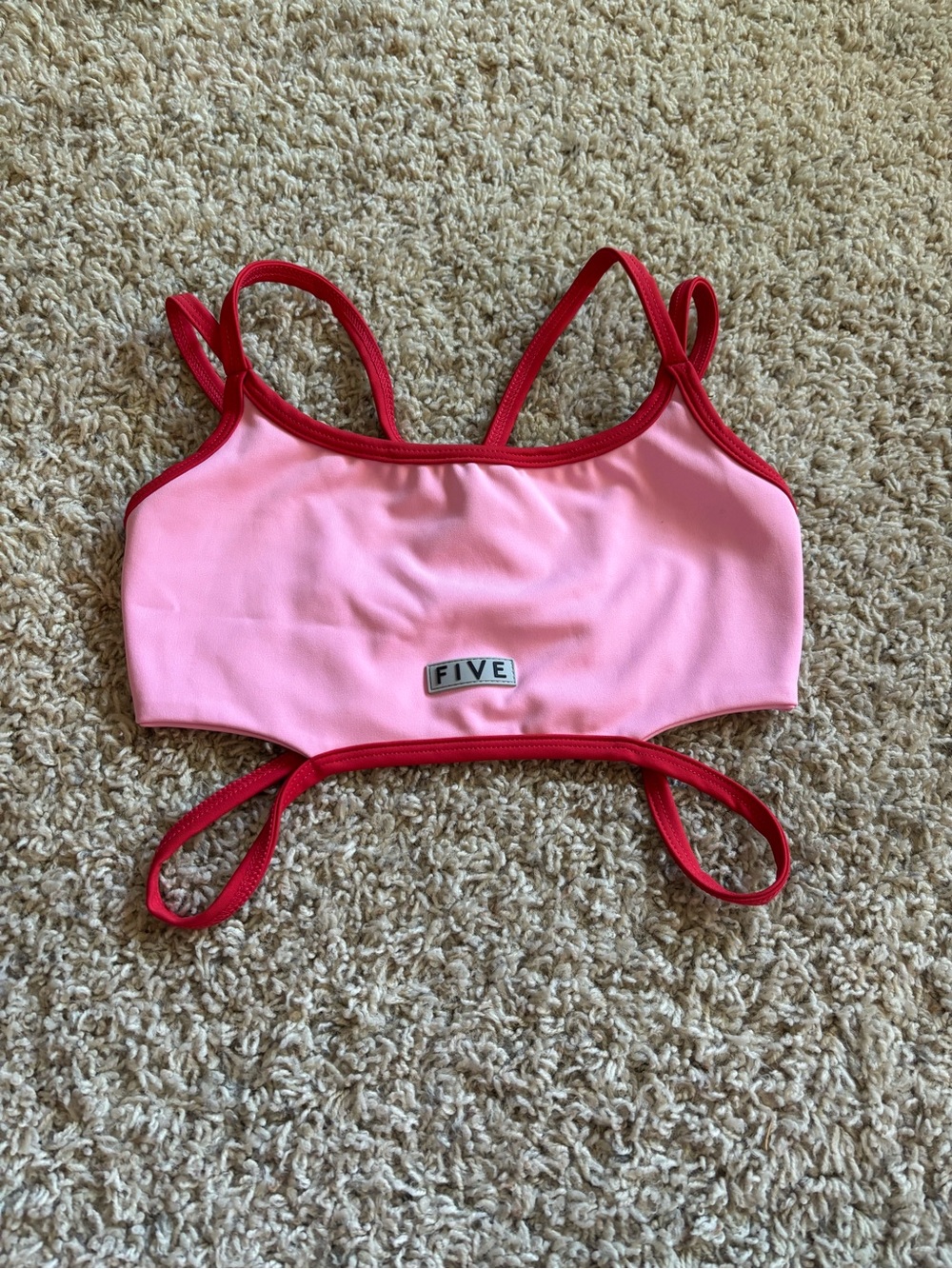 Five Dancewear Kids Pink & Red Top